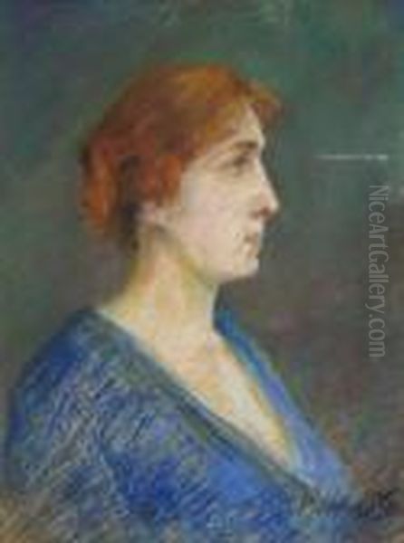 Busto De Dama Oil Painting by Pere Ysern Y Alie