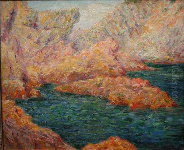 Les Calanques Oil Painting by Pere Ysern Y Alie