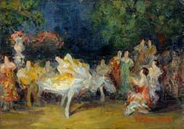 Bailarinas. Oil Painting by Pere Ysern Y Alie