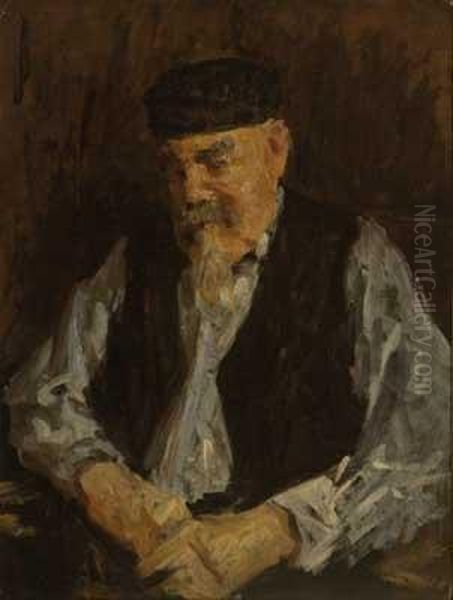 El Padre Del Pintor Oil Painting by Pere Ysern Y Alie