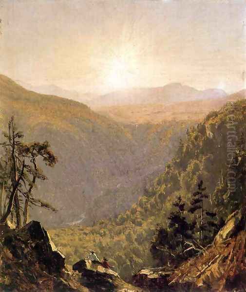 A Sketch in Kauterskill Clove Oil Painting by Sanford Robinson Gifford