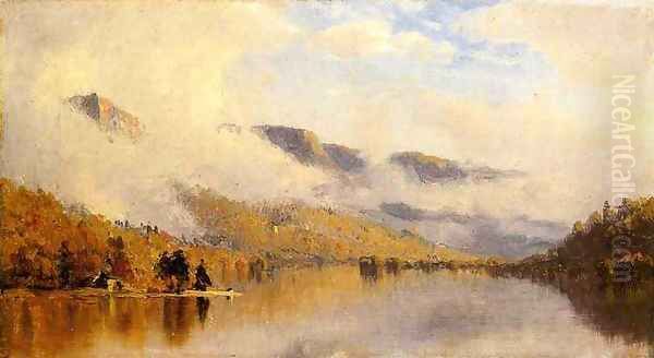 Clearing Storm over Lake George Oil Painting by Sanford Robinson Gifford