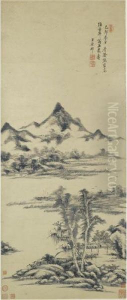 Landscape Oil Painting by Wang Yuanqi