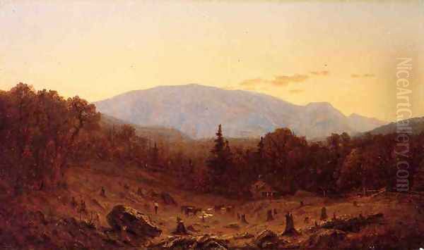 Twilight on Hunter Mountain Oil Painting by Sanford Robinson Gifford