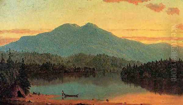 Indian Twilight Oil Painting by Sanford Robinson Gifford