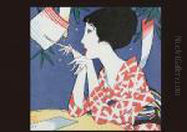 The Star Festival Oil Painting by Takehisa Yumeji