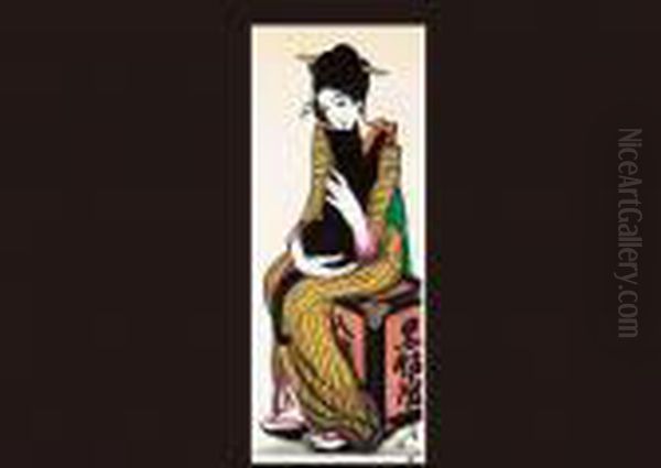 Kurofuneya (estampe) Oil Painting by Takehisa Yumeji