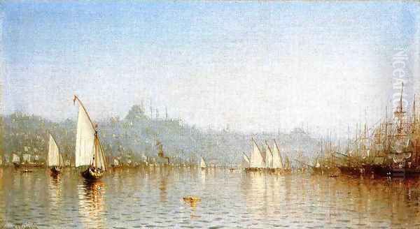 Constantinople, from the Golden Horn Oil Painting by Sanford Robinson Gifford