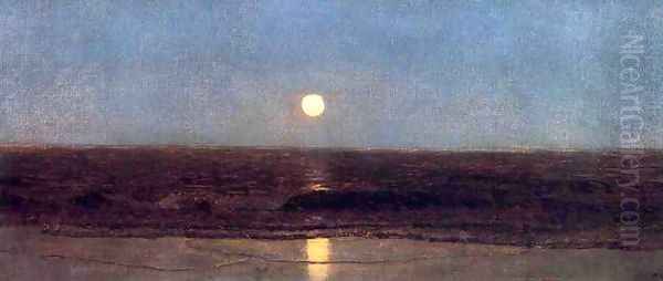 Coastal Sunset Oil Painting by Sanford Robinson Gifford