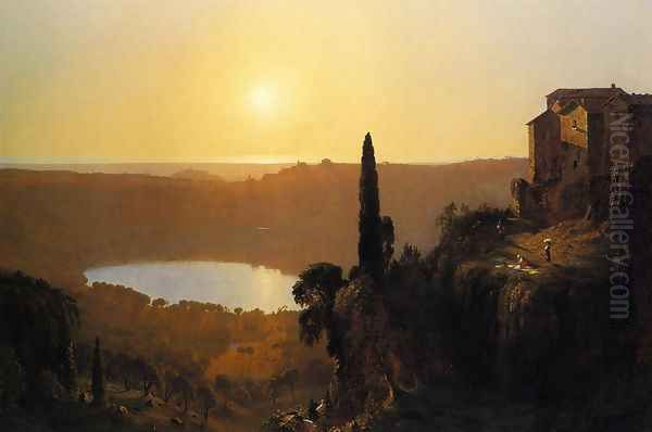 Lake Nemi II Oil Painting by Sanford Robinson Gifford