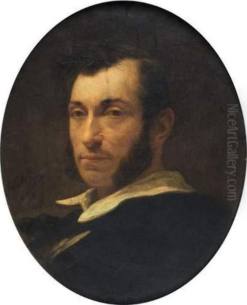 Portrait De Georges Ollivier Beauregard Oil Painting by Adolphe Yvon