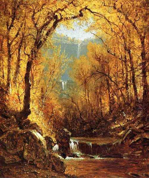 Kauterskill Falls Oil Painting by Sanford Robinson Gifford