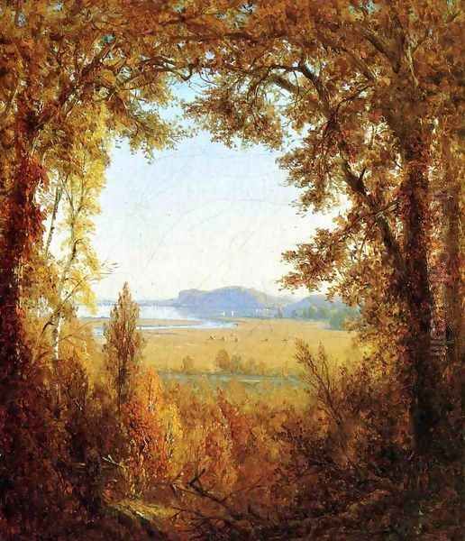 Hook Mountain on the Hudson River Oil Painting by Sanford Robinson Gifford