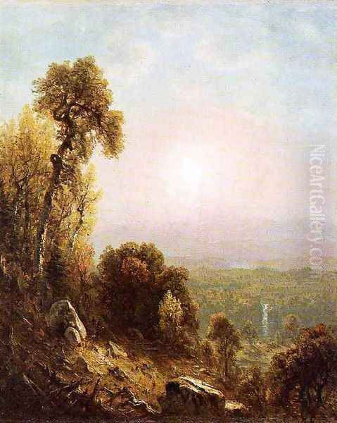 Sunset in the Adirondacks Oil Painting by Sanford Robinson Gifford