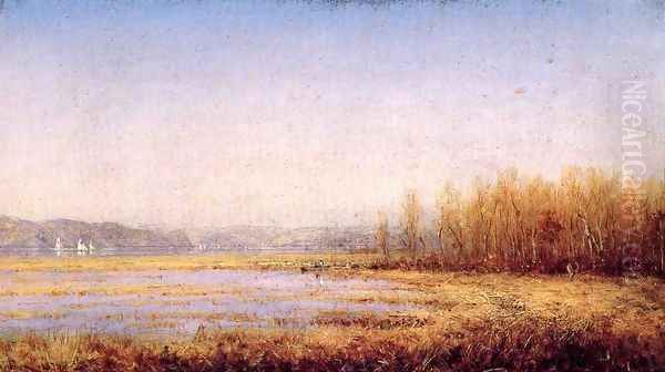 Marshes of the Hudson Oil Painting by Sanford Robinson Gifford