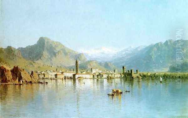 Lago di Garda, Italy Oil Painting by Sanford Robinson Gifford