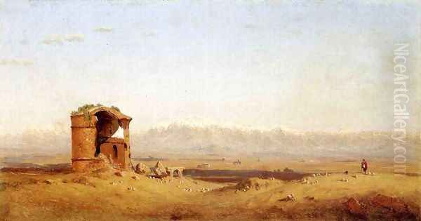 Torre dei Schiavi - Roman Campagna Oil Painting by Sanford Robinson Gifford