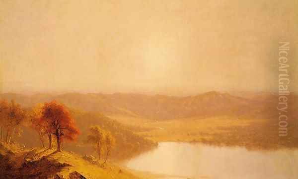 A View from the Berkshire Hills, near Pittsfield, Massachusetts Oil Painting by Sanford Robinson Gifford