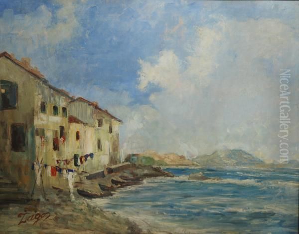 Veduta Ligure Oil Painting by Luigi Zago