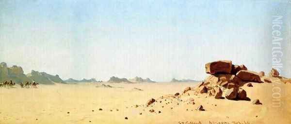 Assouan, Egypt, A Sketch Oil Painting by Sanford Robinson Gifford