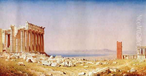 Ruins of the Parthenon Oil Painting by Sanford Robinson Gifford