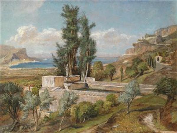 Scene Fromthe Area Surrounding Palermo Oil Painting by Kristian Zahrtmann