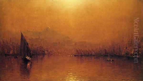 The Golden Horn Oil Painting by Sanford Robinson Gifford