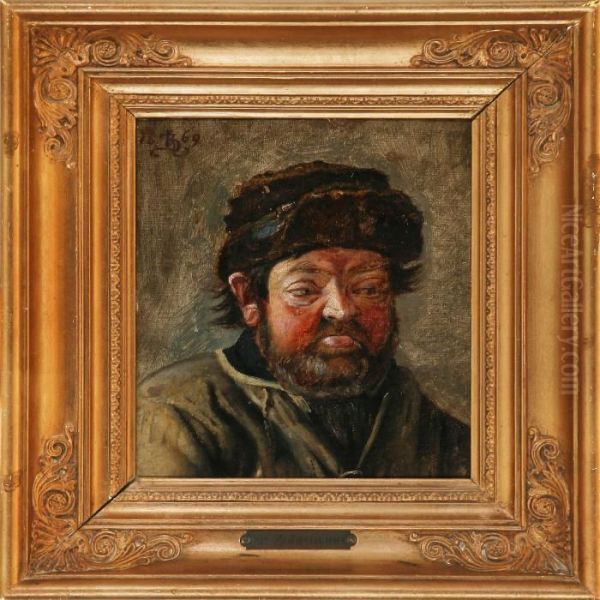 The Fisher Nielskuttesen Oil Painting by Kristian Zahrtmann