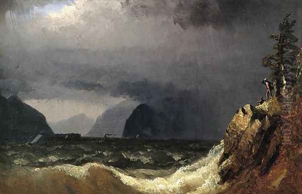 Storm King of the Hudson Oil Painting by Sanford Robinson Gifford