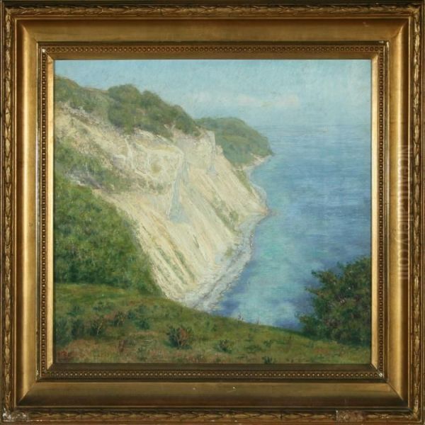 View From Moens Cliff Oil Painting by Kristian Zahrtmann