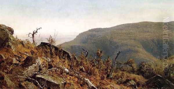 The View from South Mountain in the Catskills, A Sketch Oil Painting by Sanford Robinson Gifford