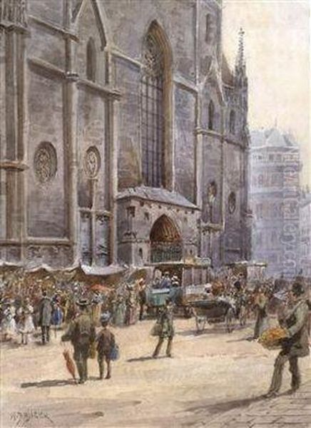 St. Stephan Oil Painting by Karl Wenzel Zajicek