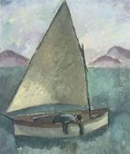 Fisherman Oil Painting by Eugene Zak