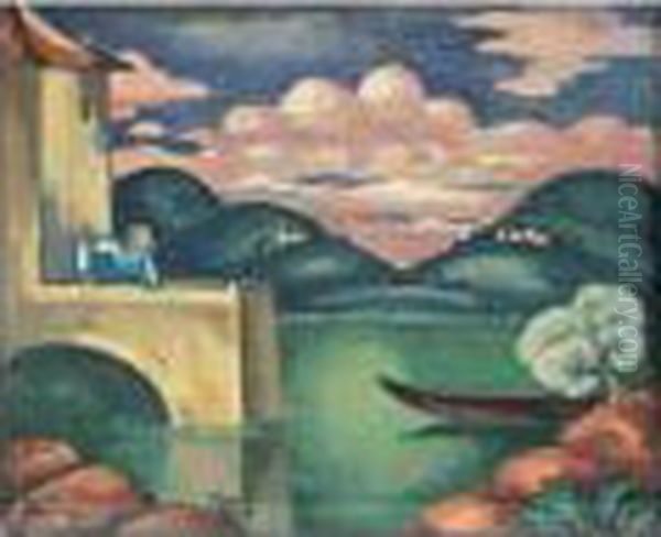 Paysage, Circa 1920 Oil Painting by Eugene Zak