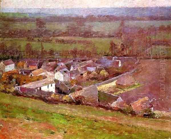 Bird's Eye View Giverny 1889 Oil Painting by Sanford Robinson Gifford