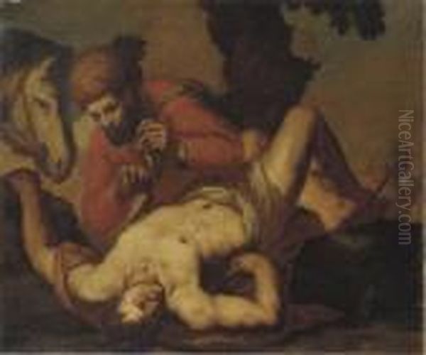 The Good Samaritan Oil Painting by Antonio Zanchi