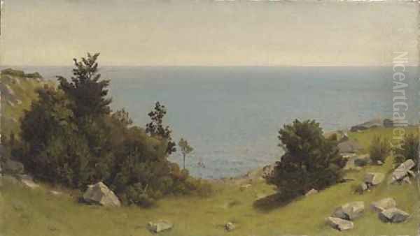 A Sketch Near Manchester, Massachusetts Oil Painting by Sanford Robinson Gifford