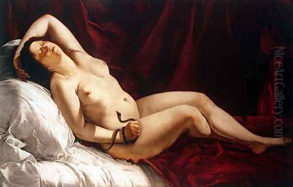 Cleopatra Oil Painting by Orazio Gentileschi