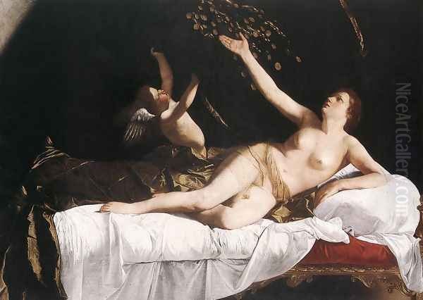 Danae c. 1621 Oil Painting by Orazio Gentileschi