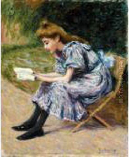 La Liseuse Oil Painting by Federigo Zandomeneghi