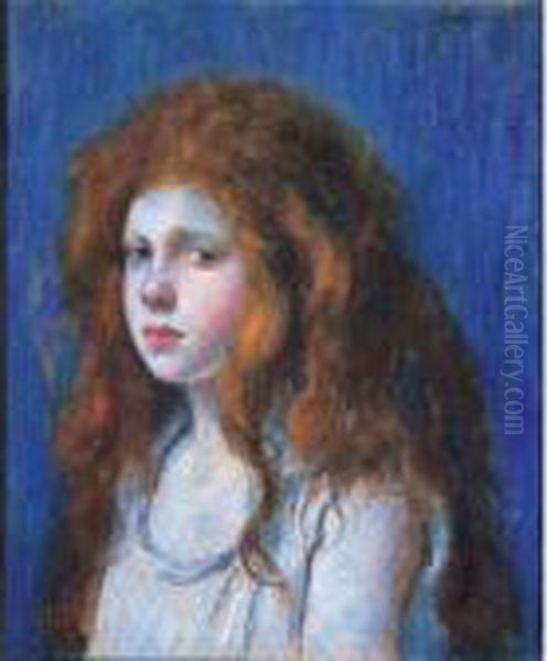 Tete D'enfant Oil Painting by Federigo Zandomeneghi