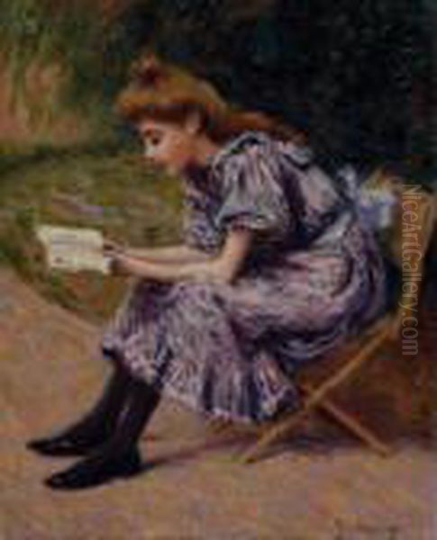 La Liseuse Oil Painting by Federigo Zandomeneghi