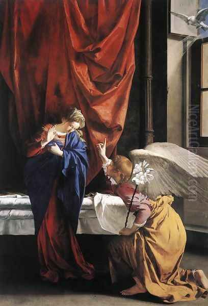 Annunciation (Annunciazione) Oil Painting by Orazio Gentileschi