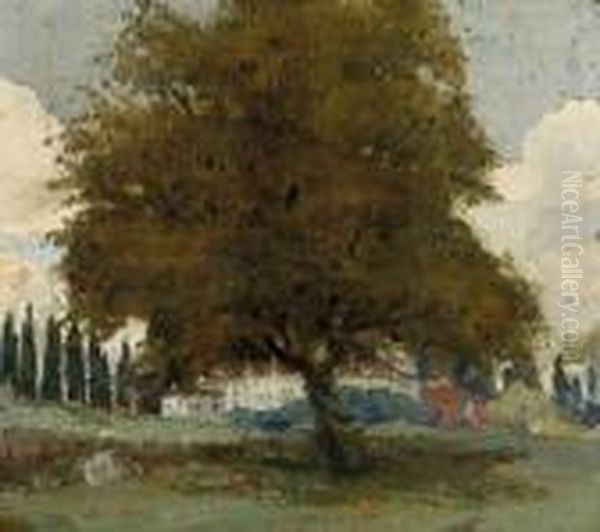 Nel Parco Oil Painting by Vittore Zanetti Zilla