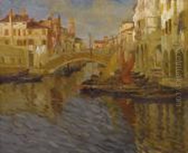 Chioggia Oil Painting by Vittore Zanetti Zilla