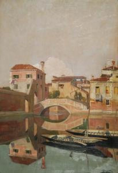 Chioggia Oil Painting by Vittore Zanetti Zilla