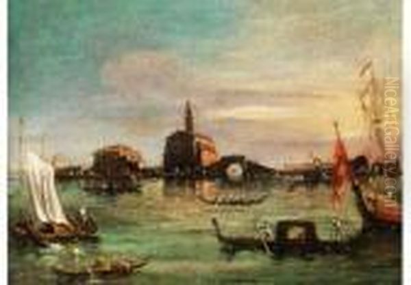 Venezianische Vedute Von San Nicolo Am Lido Oil Painting by Francesco Zanin