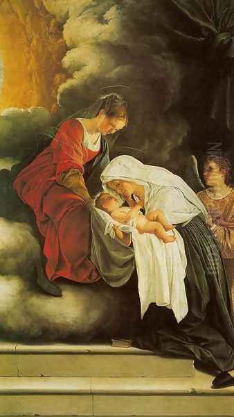 Vision of St. Francesca Romana (Visione di santa Romana) Oil Painting by Orazio Gentileschi