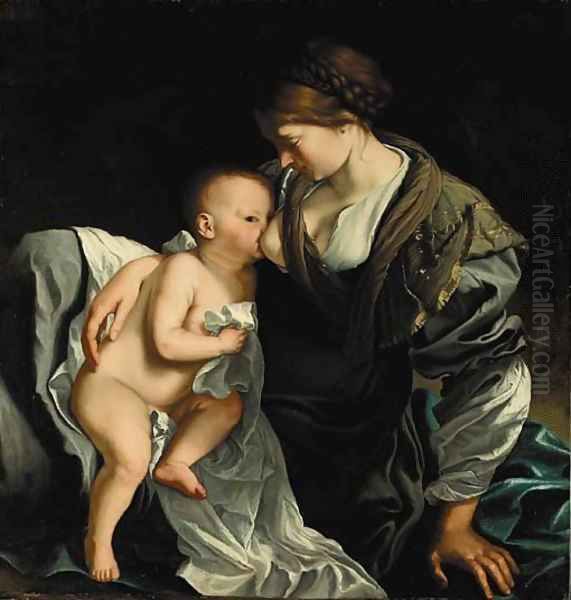 The Madonna and Child Oil Painting by Orazio Gentileschi