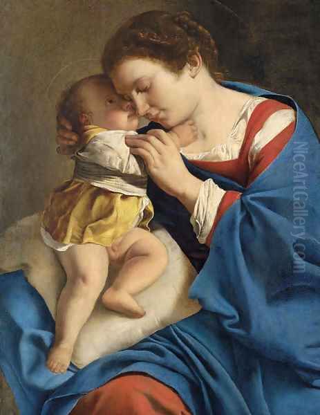 The Madonna and Child 2 Oil Painting by Orazio Gentileschi